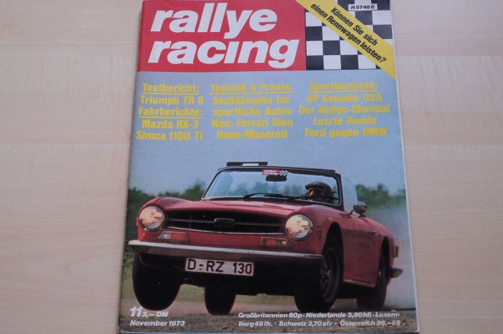 Deckblatt Rallye Racing (11/1973)